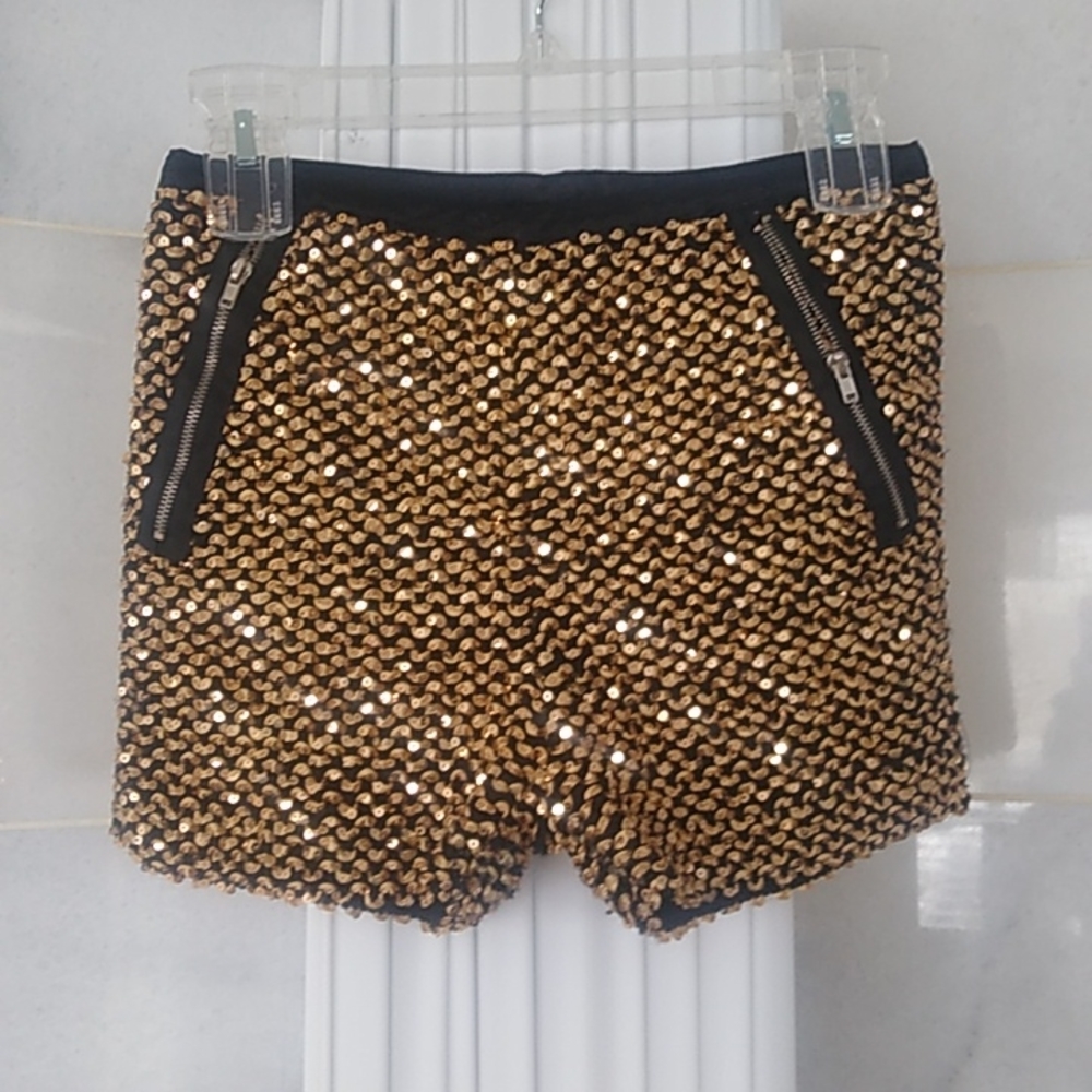 Sequine Shorts Gold medium